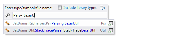 ReSharper: Using wildcards in search ReSharper: Using wildcards in search