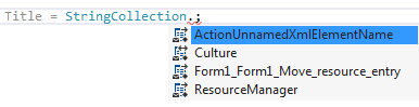 ReSharper. IntelliSense for localization resources