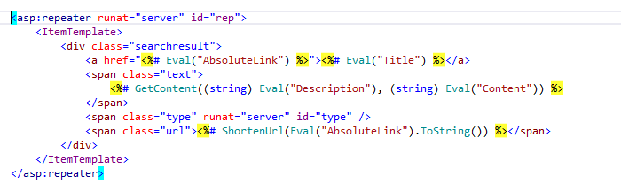 ReSharper: Syntax highlighting in ASP.NET