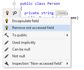 ReSharper detects unused field