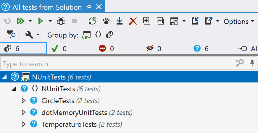 dotCover: Code coverage in Unit Test Sessions window