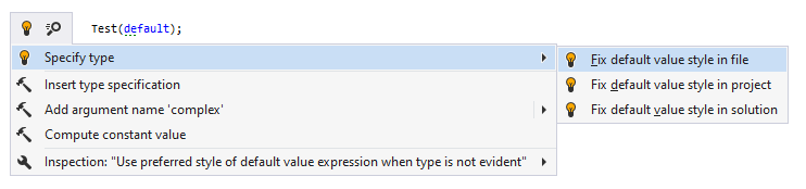 ReSharper syntax style inspection: Specify type