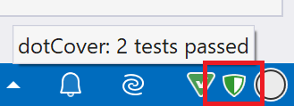 Continuous testing status on Visual Studio toolbar