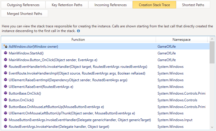 T2 Instance Stack Trace