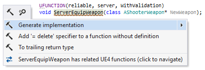 ReSharper: Unreal Engine remote procedure calls support