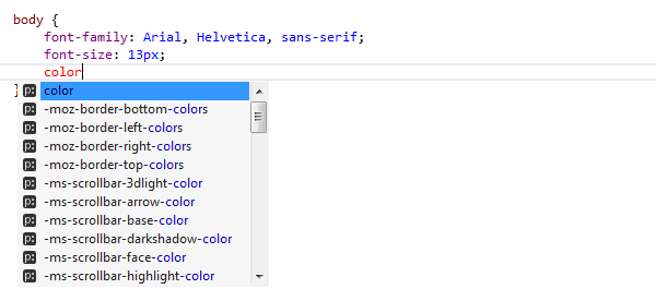 ReSharper：CSS 中的代码补全