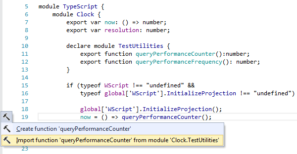 ReSharper：TypeScript 上下文操作。 导入类型