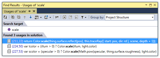 ReSharper：在 TypeScript 中查找用法