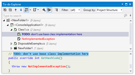ReSharper:待办事项资源管理器 ReSharper:待办事项资源管理器