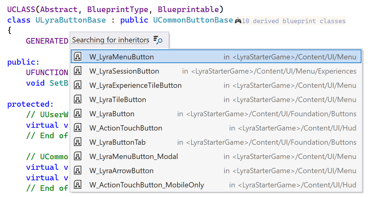 派生 Blueprint 类 派生 Blueprint 类