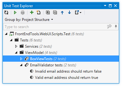 Unit Test Explorer displays test from the entire solution Unit Test Explorer displays test from the entire solution