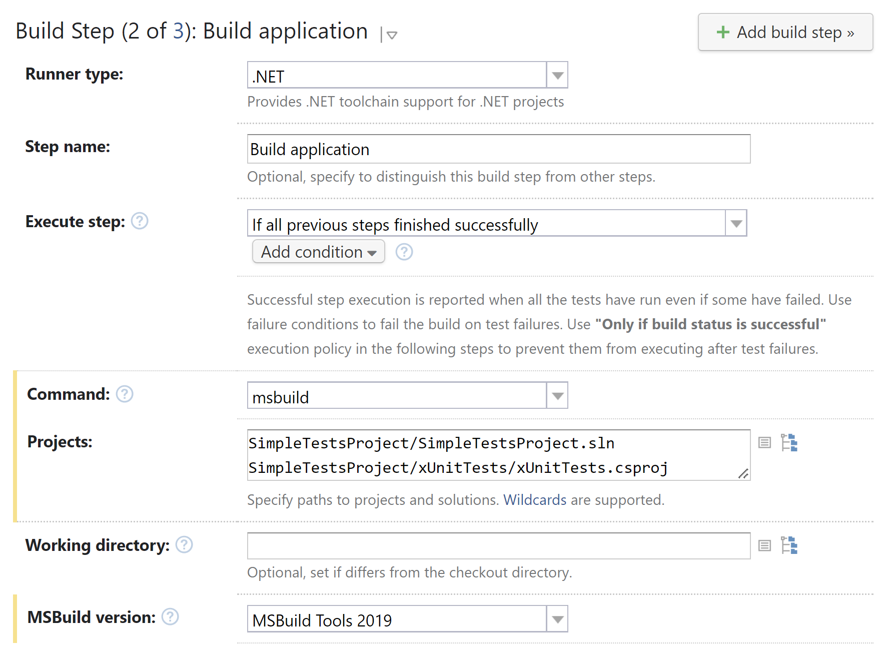TeamCity 构建步骤 TeamCity 构建步骤