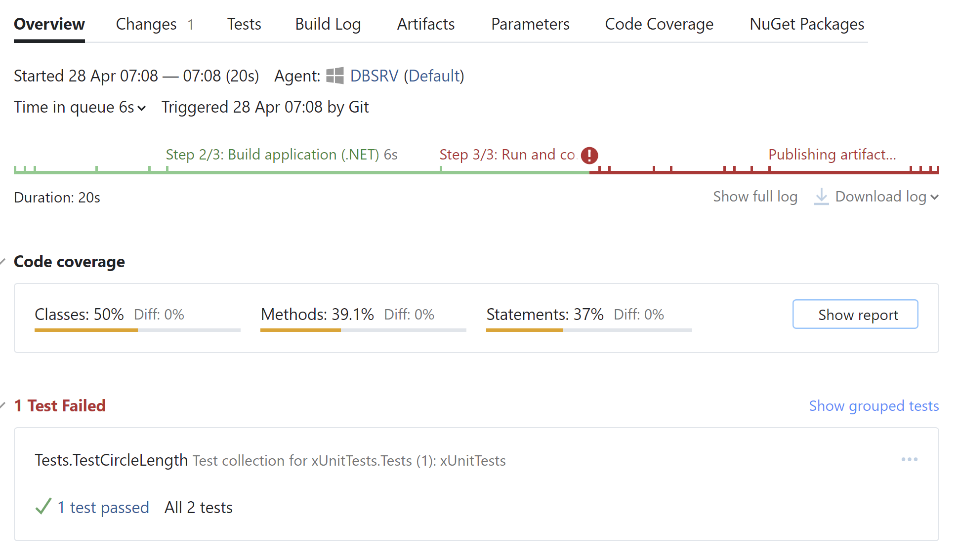 TeamCity. XUnit 运行概览 TeamCity. XUnit 运行概览