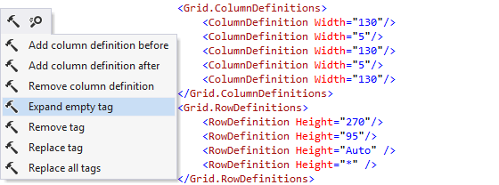 ReSharper 在通用应用程序的 XAML 代码中的上下文操作