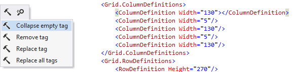 ReSharper 在通用应用程序的 XAML 代码中的上下文操作