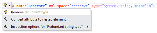 ReSharper: A quick-fix to remove redundant resource entry type ReSharper: A quick-fix to remove redundant resource entry type