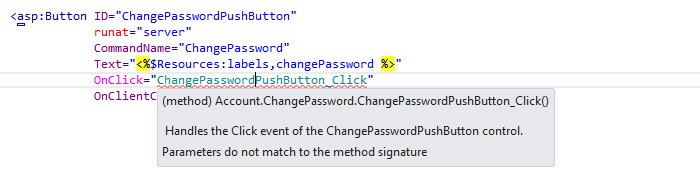 ReSharper: 'Change signature' quick-fix in ASP.NET ReSharper: 'Change signature' quick-fix in ASP.NET