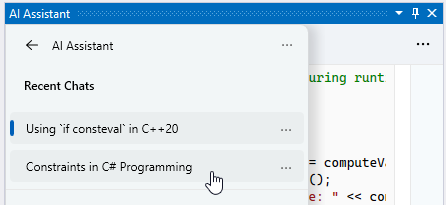 ReSharper: All AI chats list ReSharper: All AI chats list