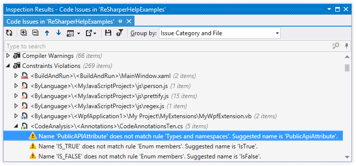 Finding naming style violations Finding naming style violations
