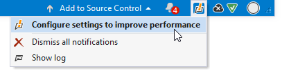 ReSharper: Performance guide status-bar notification ReSharper: Performance guide status-bar notification