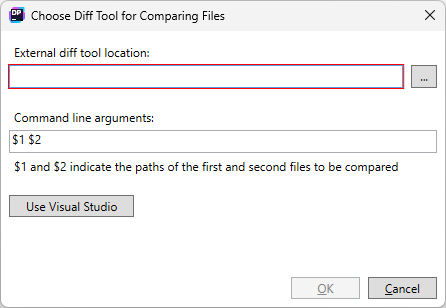 dotPeek: Select Diff Tool dialog dotPeek: Select Diff Tool dialog