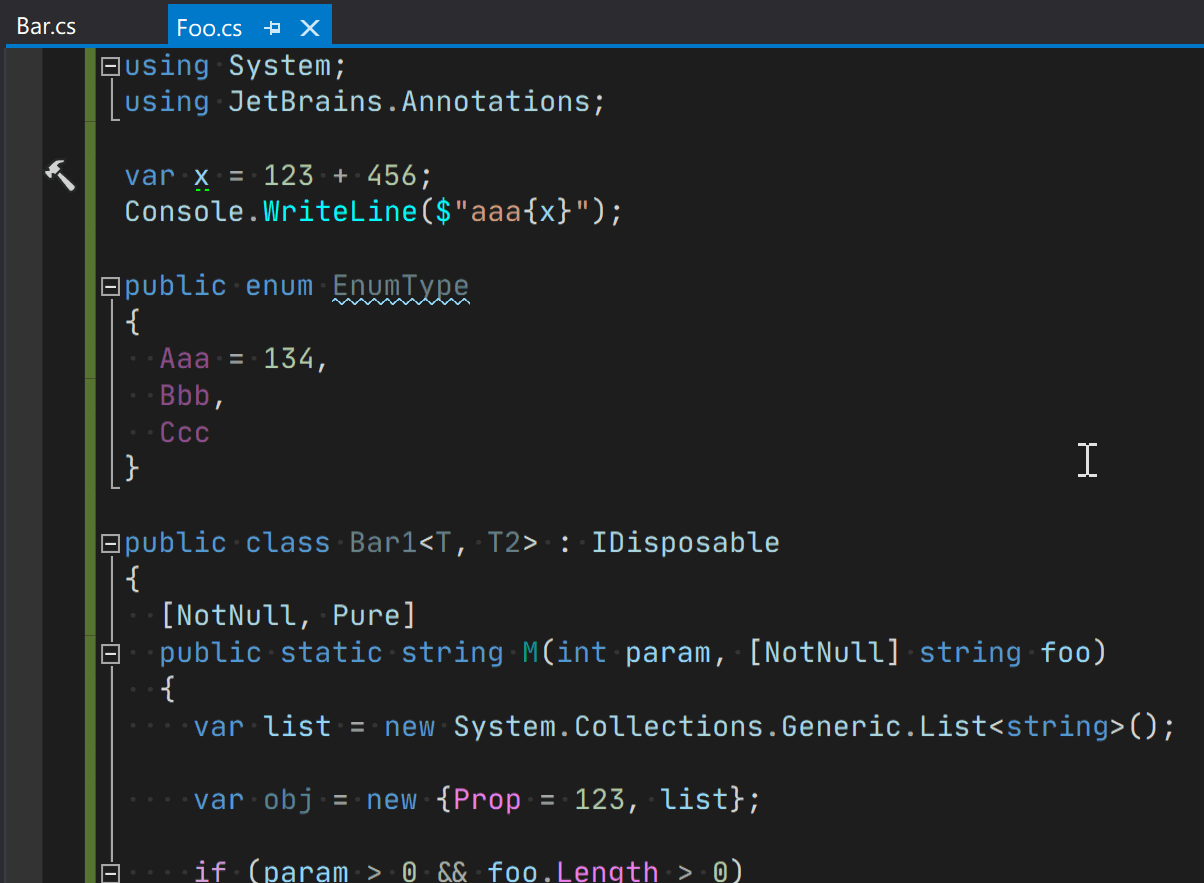 Editor Behavior | ReSharper Documentation