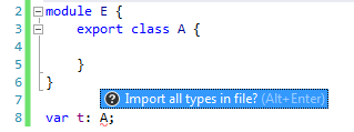 Importing missing namespace in TypeScript Importing missing namespace in TypeScript