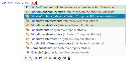 ReSharper: New items in code completion list ReSharper: New items in code completion list