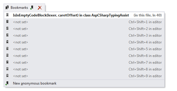 dotPeek: Navigation with bookmarks dotPeek: Navigation with bookmarks