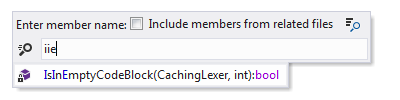 ReSharper speeds up the search with CamelHumps ReSharper speeds up the search with CamelHumps