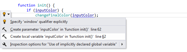 ReSharper: Create from usage context action in JavaScript ReSharper: Create from usage context action in JavaScript