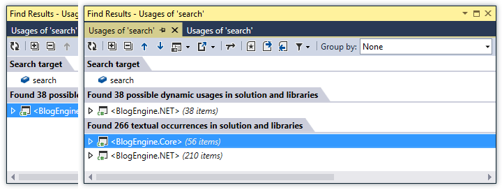 ReSharper: Find Usages in JavaScript ReSharper: Find Usages in JavaScript
