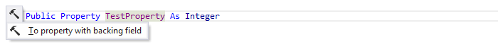 ReSharper: 'Convert to property with backing field' context action in VB.NET ReSharper: 'Convert to property with backing field' context action in VB.NET