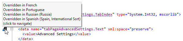 ReSharper: Navigation between cultures using action indicator ReSharper: Navigation between cultures using action indicator