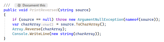 ReSharper: Document type or type member with AI ReSharper: Document type or type member with AI