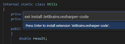 Install ReSharper in Antigravity from the command palette