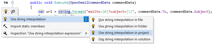 ReSharper helps implement new C# features ReSharper helps implement new C# features