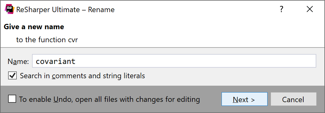 ReSharper: Rename ReSharper: Rename