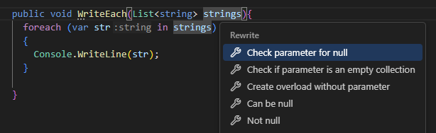 ReSharper for Visual Studio Code: Local code transformations