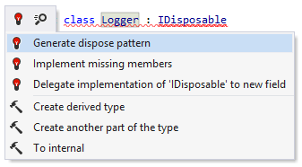 A quick-fix that helps generate dispose pattern A quick-fix that helps generate dispose pattern