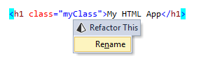 Rename refactoring for classes in HTML Rename refactoring for classes in HTML