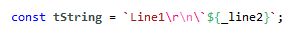 Highlighting of escape sequence in a template string Highlighting of escape sequence in a template string