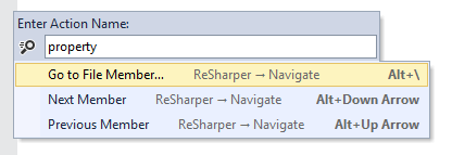 Selected actions Selected actions