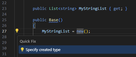 ReSharper syntax style inspection: Specify created type