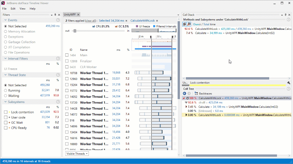 Get Started with Timeline Profiling | dotTrace Documentation