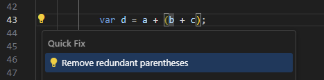 Removing redundant parentheses