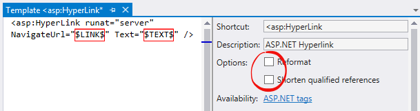 Template options that could be turned off Template options that could be turned off