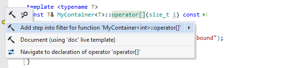 ReSharper: Adding a step filter for a function from the editor. ReSharper: Adding a step filter for a function from the editor.