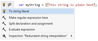 ReSharper: Converting string interpolation without parameters into string literal ReSharper: Converting string interpolation without parameters into string literal
