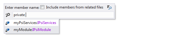 ReSharper: Go to File Member. Access modifiers ReSharper: Go to File Member. Access modifiers